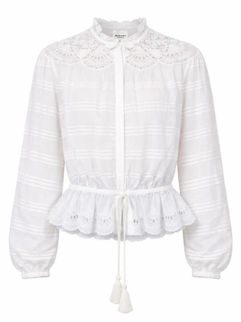 Isabel Marant Étoile COTTON AND LACE POLLY BLOUSE