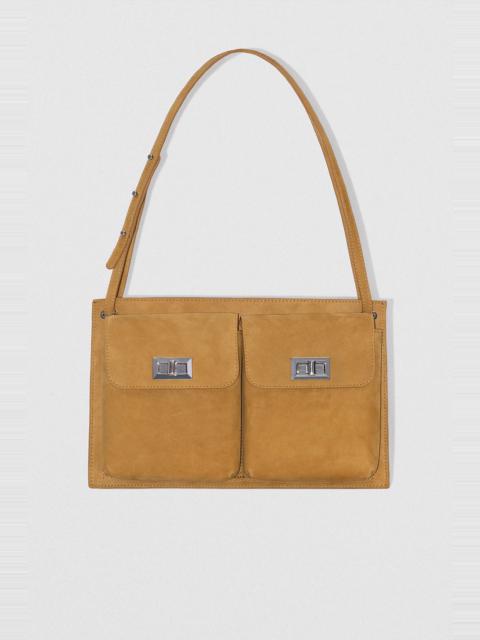 BY FAR Billy Tote Cumin Kid Suede Leather Shoulder Bag