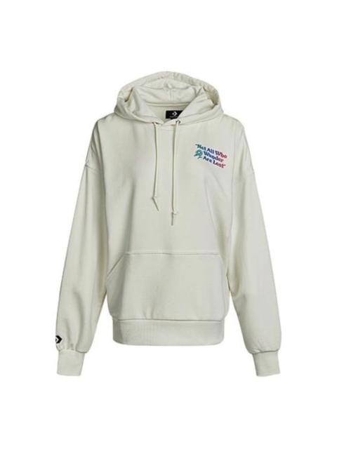 Converse Letter Printed Hoodie 'White Blue' 10022259-A02