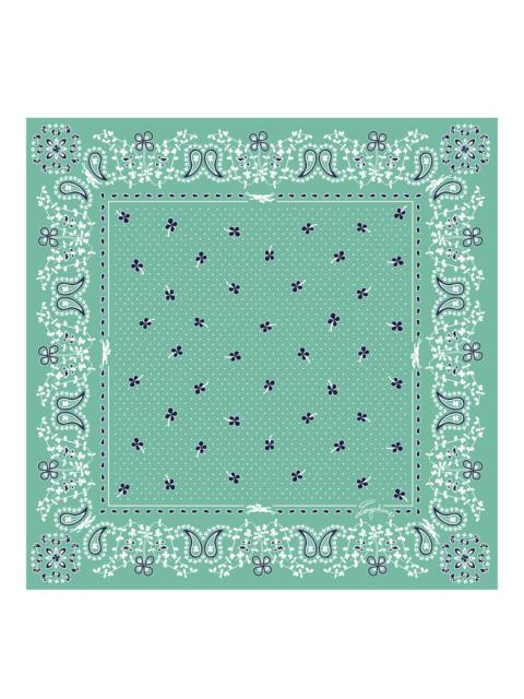 Longchamp French Bandana Silk scarf 50 Mint - Silk