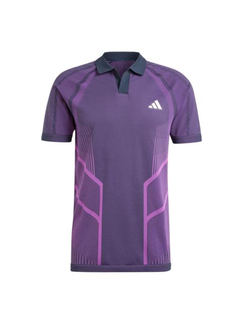 adidas Tennis Pro Seamless AEROREADY FreeLift Polo Shirt Asia Sizing 'Purple Navy' IM8894