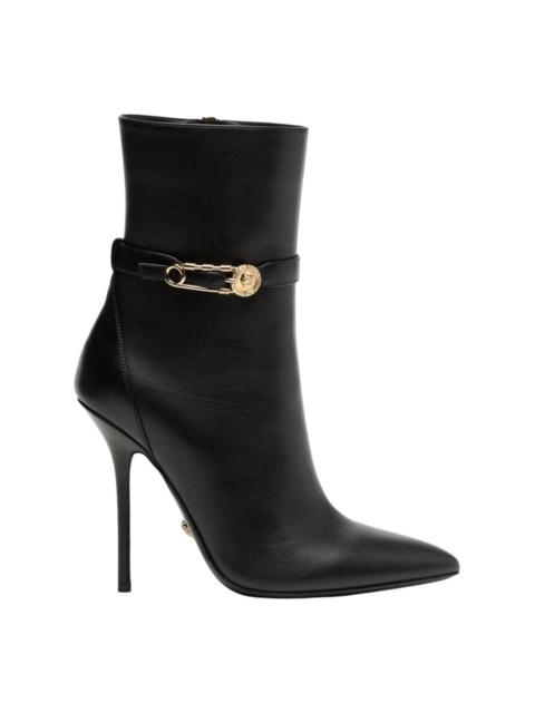 VERSACE Leather ankle boots