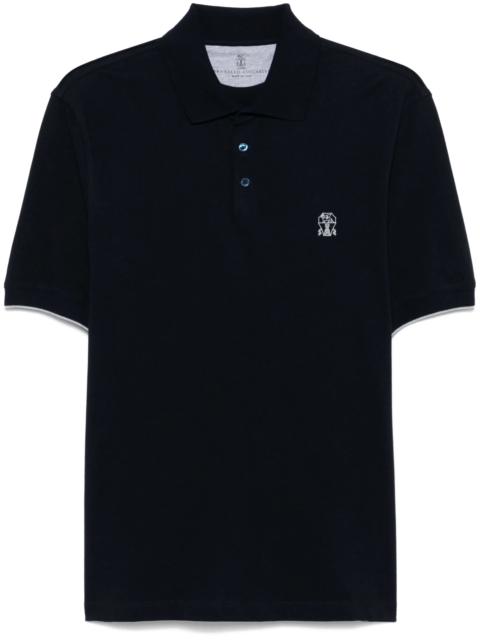 Brunello Cucinelli Brunello Cucinelli Logo-embroidered Polo Shirt