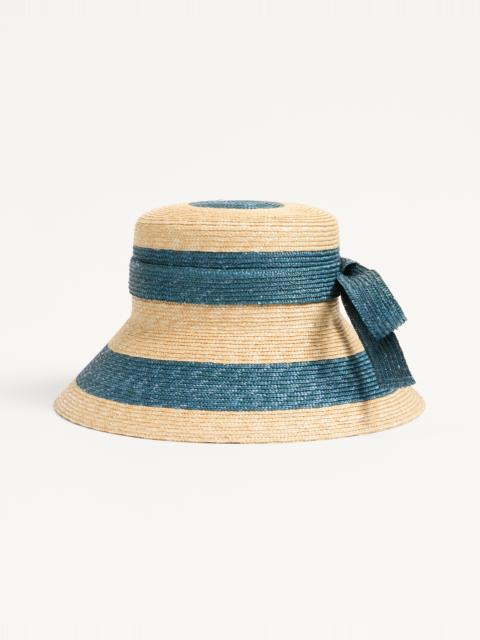 Valentino VLOGO SIGNATURE STRAW BUCKET HAT