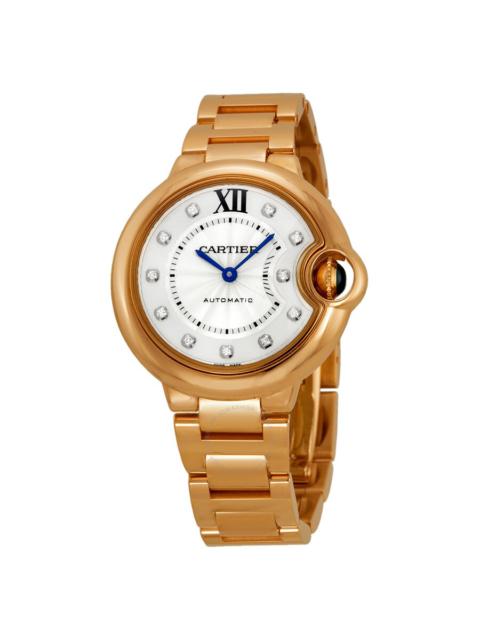 Cartier Cartier Ballon Bleu Silver Dial 18kt Rose Gold Automatic Ladies Watch WE902039
