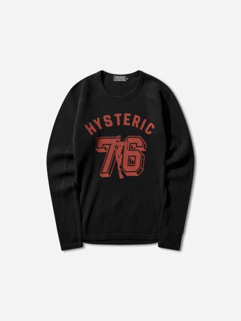 Hysteric Glamour Men's Number 76 Longsleeve T-Shirt Black