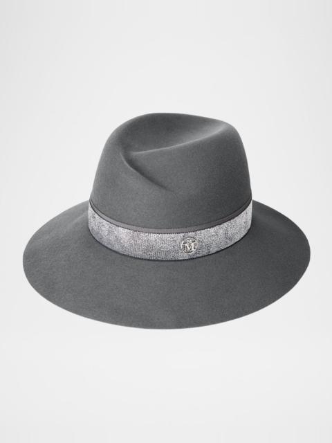 MAISON MICHEL Virginie Fairy Dust Wool Felt Fedora Hat