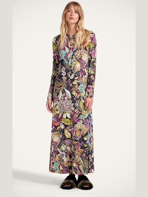 La DoubleJ La DoubleJ Long Sleeve Swing Dress in Fun-Gi Green at Nordstrom