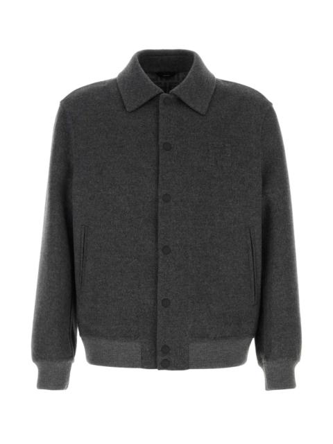 FENDI Fendi Men Dark Grey Wool Blend Jacket