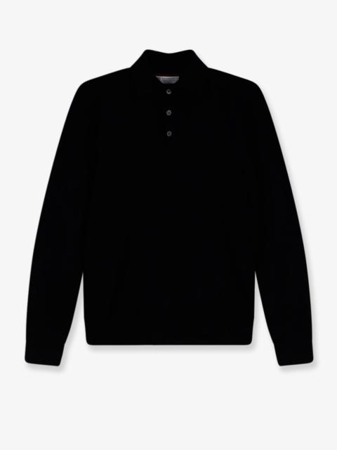 Brunello Cucinelli Brunello Cucinelli Cashmere Silk Polo Shirt Black