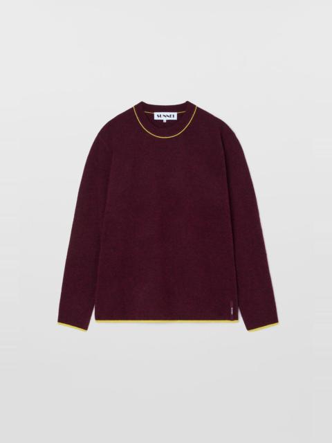 SUNNEI LONGSLEEVE ROUNDNECK / burnt aubergine