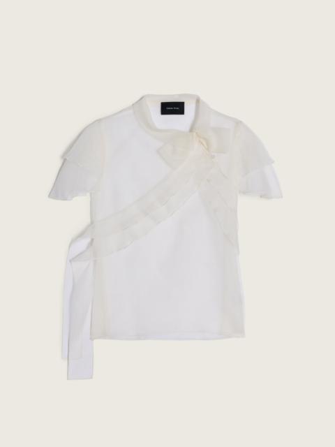 Simone Rocha Sheer Petal Bow Sash Top