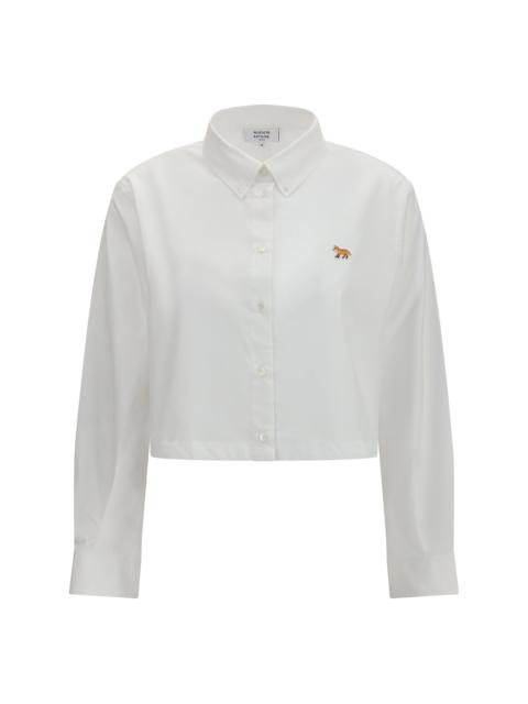 Maison Kitsuné Maison Kitsuné Baby Fox Cropped Shirt White