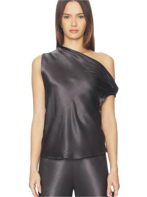 Enza Costa Satin Bias Off-shoulder Top