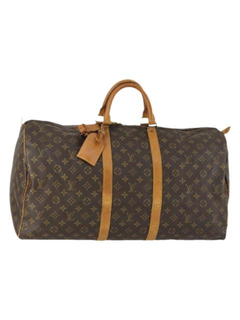 Louis Vuitton Keepall leather travel bag