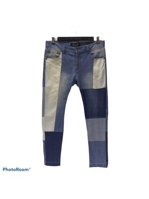 Other Designers Japanese Brand CavariA Denim Hybrid Patchwork Jeans