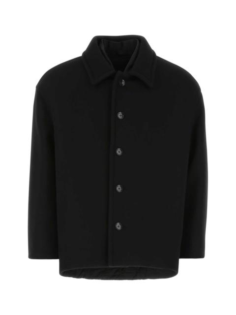 Valentino Valentino Garavani Men Black Wool Blend Coat