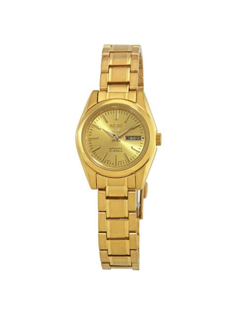 Seiko - Open Box - Seiko Series 5 Automatic Gold Dial Ladies Watch SYMK20