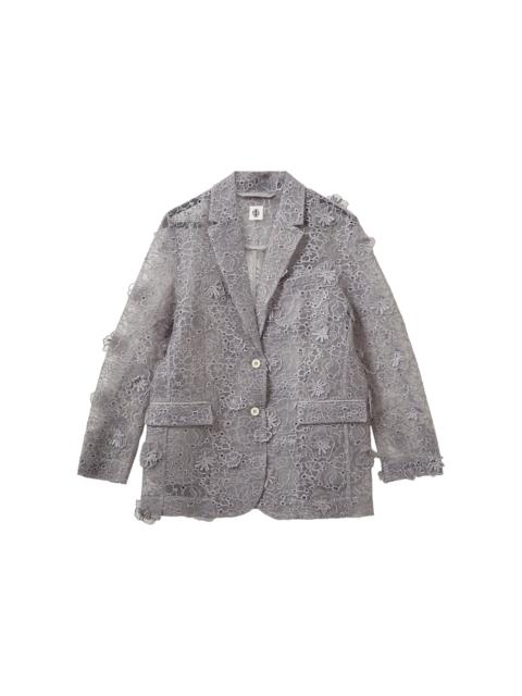 The Garment Sydney Floral-Embellished Blazer grey