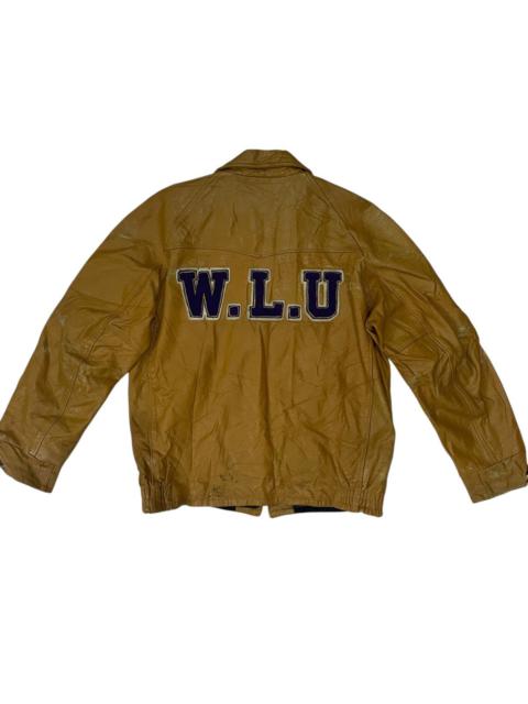 Other Designers Vintage 80s Laurier University Leather Jacket