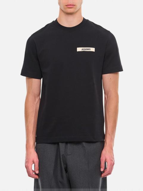 JACQUEMUS Logo Grosgrain T-shirt in Cotton