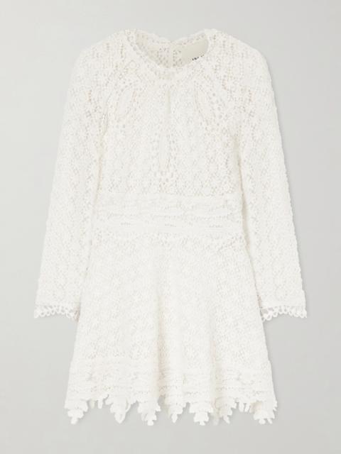 Isabel Marant Hizene Cotton-guipure Lace Mini Dress