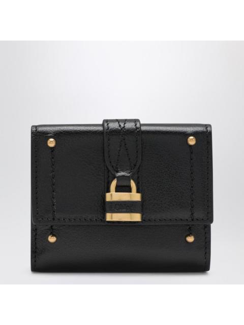 Chloé Chloé Mini Black Paddington Trifold Leather Wallet Women
