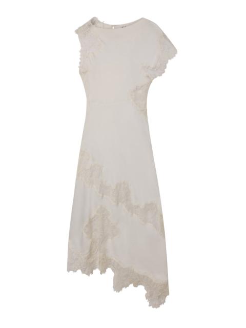 A.L.C. Alessia Textured Satin and Lace Maxi Dress