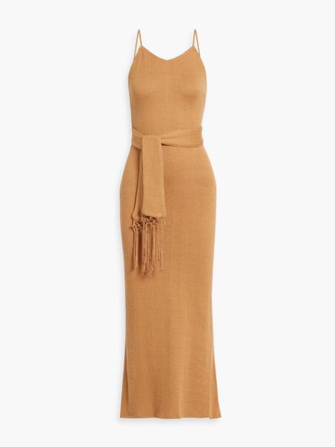Other Designers Ara open-back cotton and silk-blend midi dress