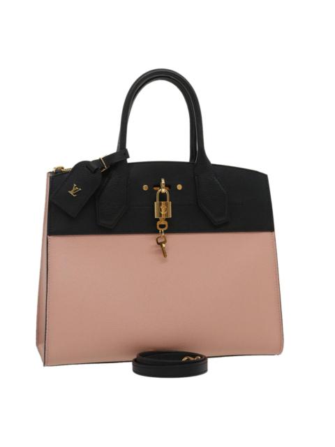 Louis Vuitton LOUIS VUITTON City Steamer MM Hand Bag Leather Pink M53019