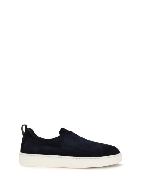 Santoni Santoni Slip-on Suede Sneakers Blue Men