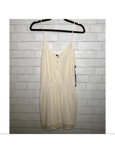 Other Designers Forever 21 Cream Lace Trim Romper