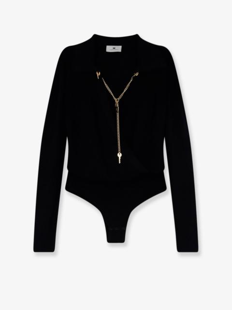 ELISABETTA FRANCHI Elisabetta Franchi Viscose Blend Bodysuit Black