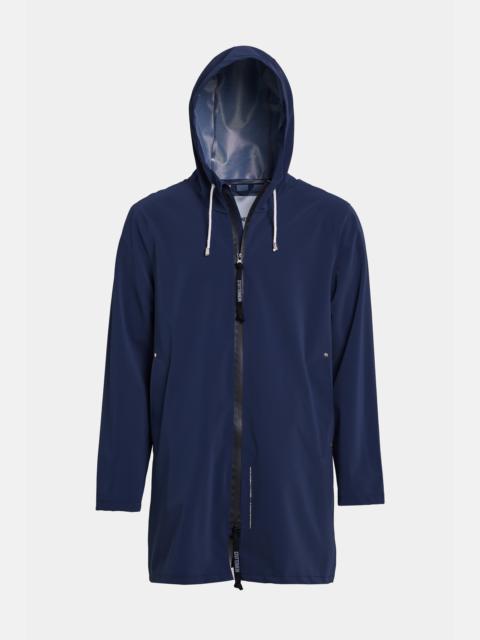 Stutterheim Stockholm Lightweight Zip Matte Raincoat Navy