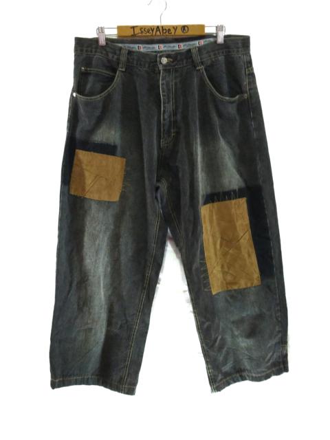 Other Designers Japanese Brand - Kno Betta Patchwork Shashiko Denim Pant Leather Patch
