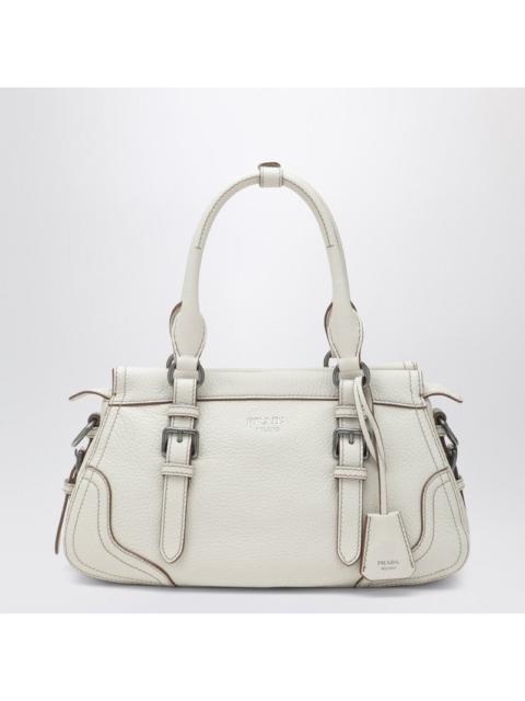 Prada Prada Large Shopping Bag In Talc-Colored Leather Women
