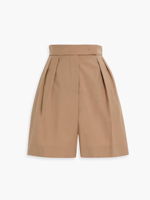 Max Mara Jessica pleated wool-crepe shorts