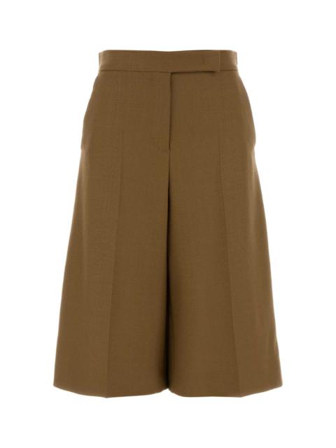 Max Mara Max Mara Women Biscuit Wool Superbo Bermuda Shorts