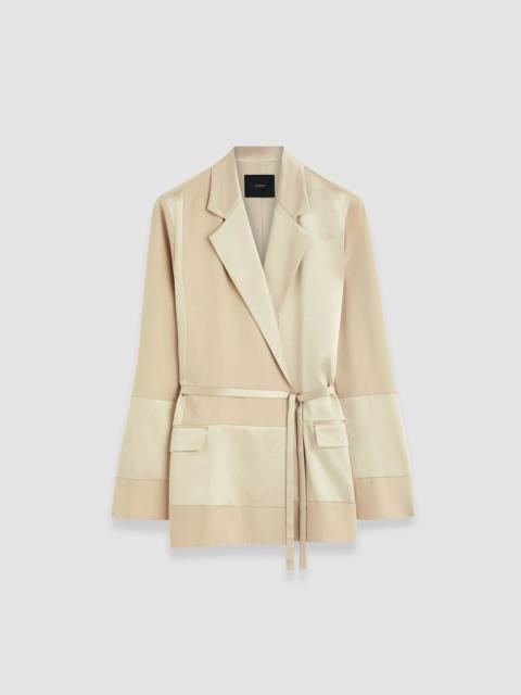 JOSEPH Amelia Shiny Matte Satin Jacket
