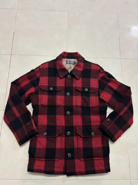 Other Designers CHAPS RED & BLACK BUFFALO WOOLS