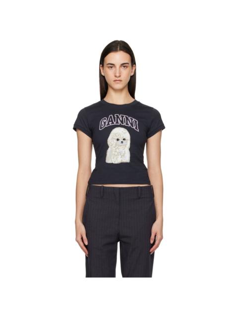 GANNI Black Poodle Baby Fit T-shirt