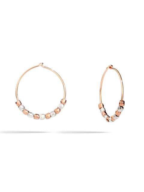 DoDo SILVER & ROSE GOLD MINI GRANELLI EARRINGS