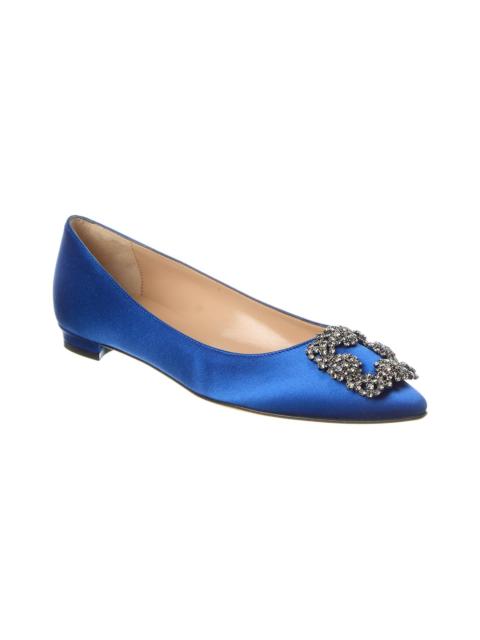 Manolo Blahnik Manolo Blahnik Hangisi Satin Flat