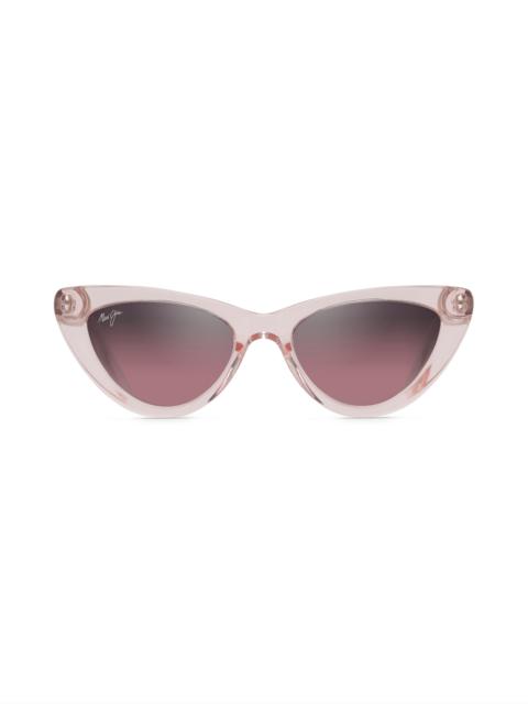 Maui Jim Maui Jim Lychee 52mm PolarizedPlus2® Cat Eye Sunglasses in Translucent Light Pink at Nordstrom