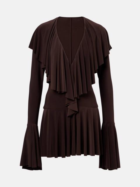 NORMA KAMALI Ruffled jersey minidress