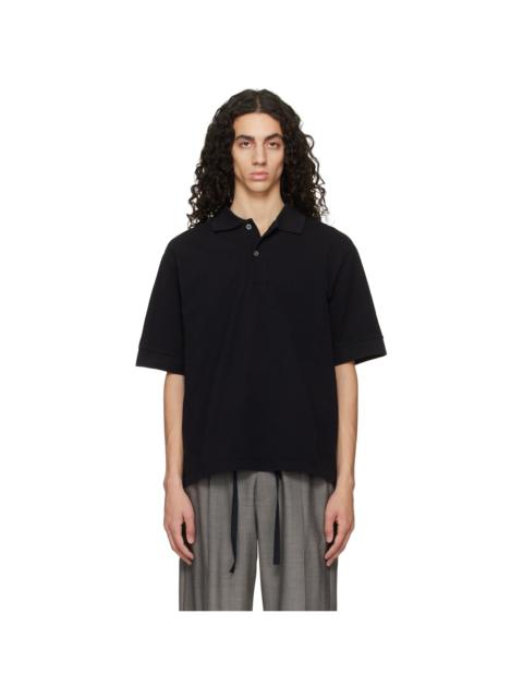 Studio Nicholson Black Balaton Jersey Polo
