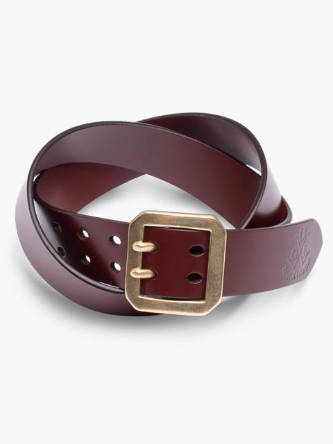 Iron Heart OGL-BELT-FULL-DPGAR-TAN OGL Double Prong Garrison Buckle Leather Belt - Tan