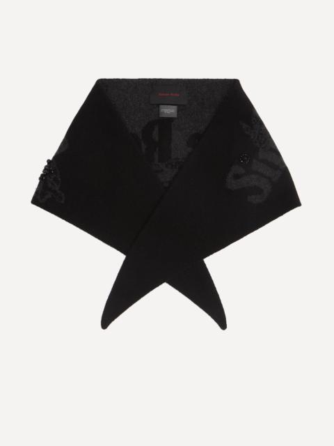 Simone Rocha Graphic Logo Knit Neckerchief