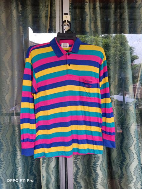 Other Designers Vintage Enrico Coveri Multicolor Stripe Polo long sleeve