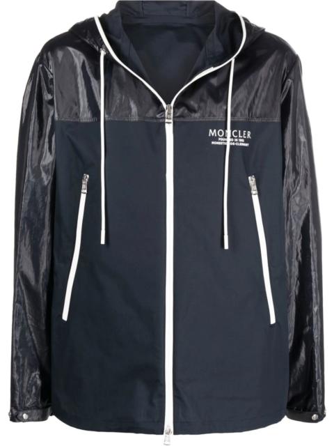 Moncler logo print zipped hoodie